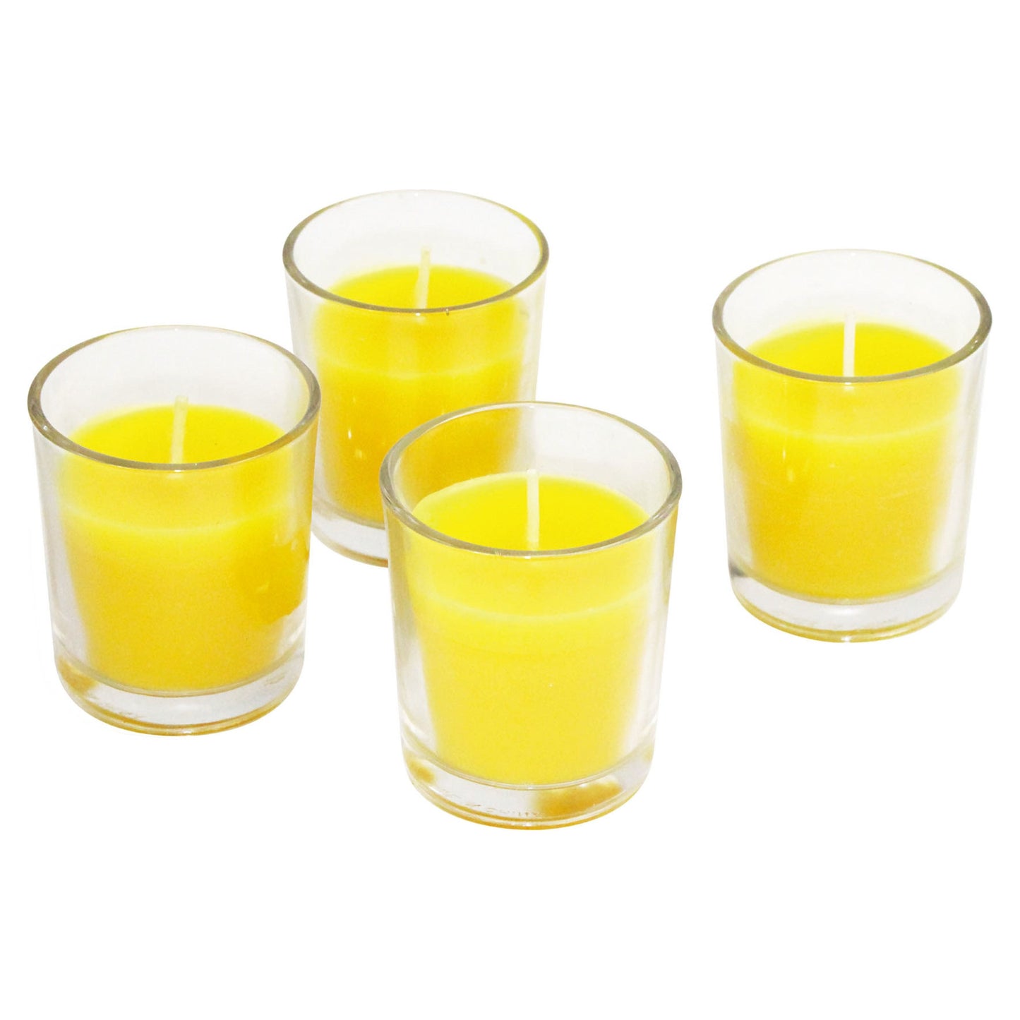 נר צינטרונלה מרחיק יתושים זכוכית צבעונית 8*7 ס"מ