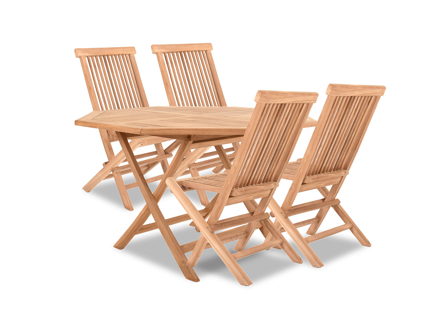 פינת אוכל ריביירה, שולחן מתומן + 4 כסאות