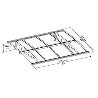 גגון Bordeaux לבן שקוף 1.4X2.2