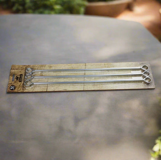 שיפודי מתכת שטוחים 42 ס"מ (סט של 12)