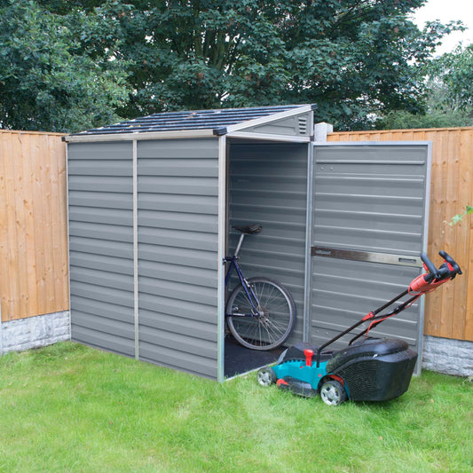 מחסן גינה Skylight אפור חד שיפועי 1.2X1.8 מבית פלרם - Canopia