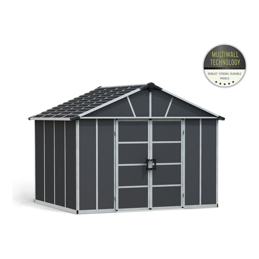 מחסן גינה Yukon אפור כהה 2.7X3.3 מבית פלרם - Canopia