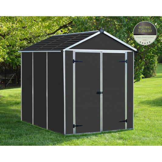 מחסן גינה Rubicon אפור כהה 1.9X2.3 מבית פלרם - Canopia