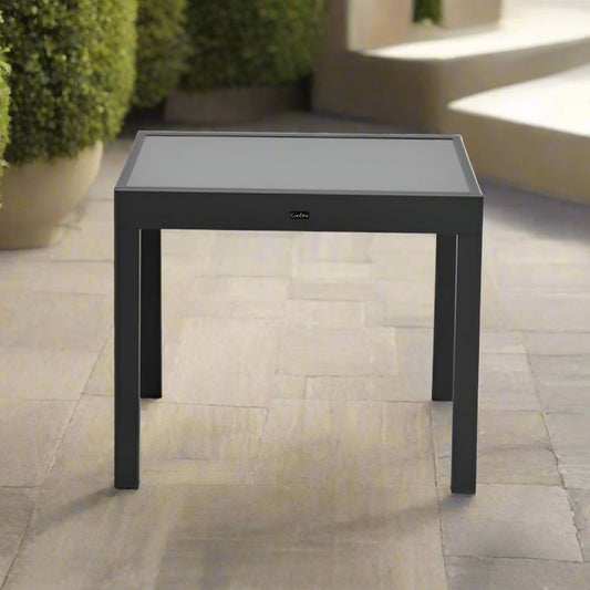 שולחן נפתח למרפסת ולגינה דגם בורגס 90/180 *90 אפור כהה