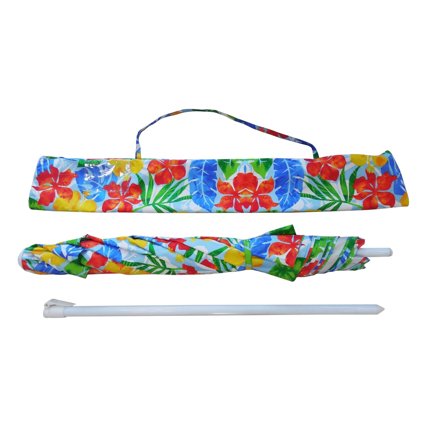 שמשיית חוף בקוטר 2.2 מטר "סנטוריני" ניתנת להטייה להגנה מושלמת מפני השמש