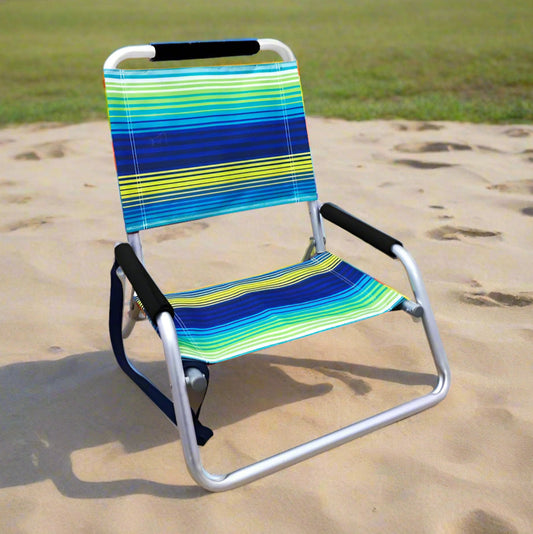 כסא מתקפל לים כחול אלומיניום CAMPLUS