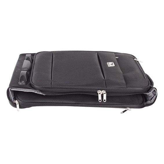 מזוודת טרולי מתקפלת צבע שחור 35 ליטר