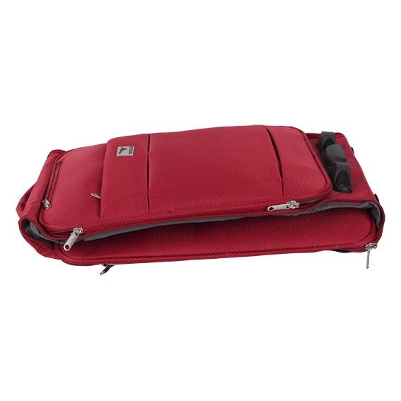 מזוודת טרולי מתקפלת צבע אדום 35 ליטר