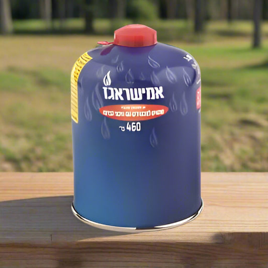 מיכל גז 460 גרם הברגה חד פעמי + שסתום