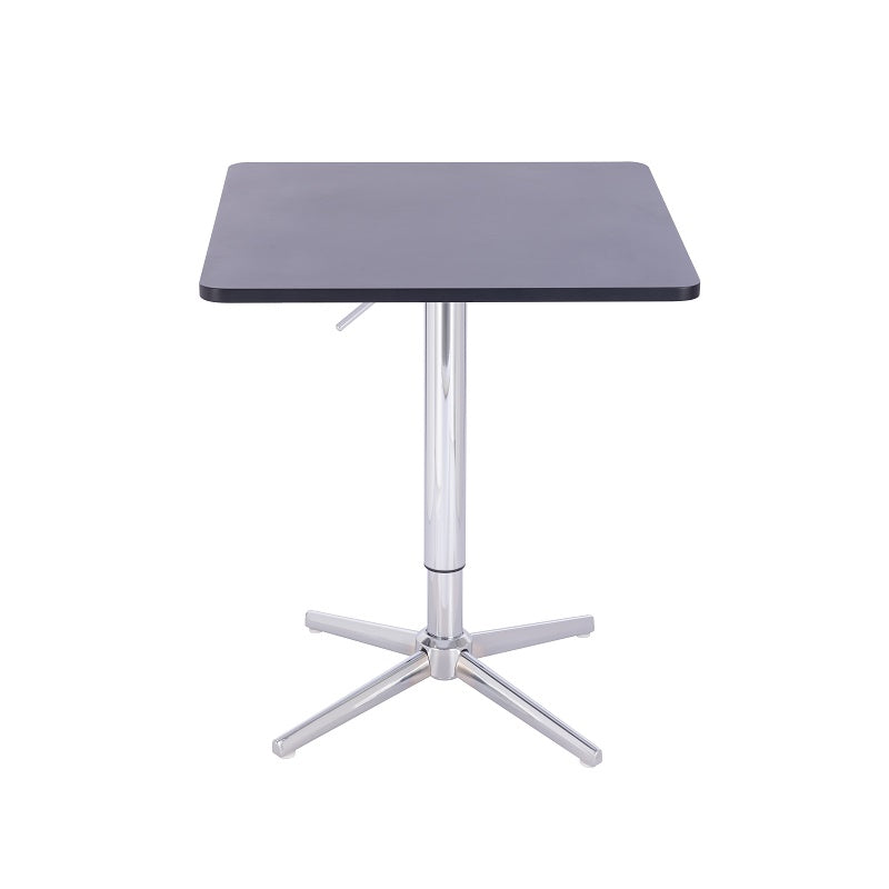 שולחן בר מרובע שחור 60*60 רגל כוכב כרום