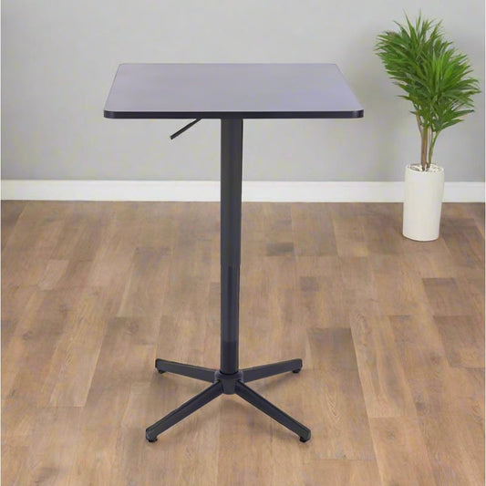 שולחן בר מרובע שחור 60*60 רגל כוכב שחור