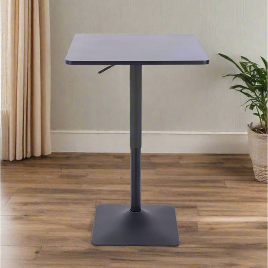 שולחן בר מרובע שחור 60*60 רגל מרובעת שחור