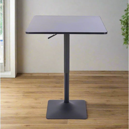 שולחן בר מרובע שחור 70*70 רגל מרובעת שחור