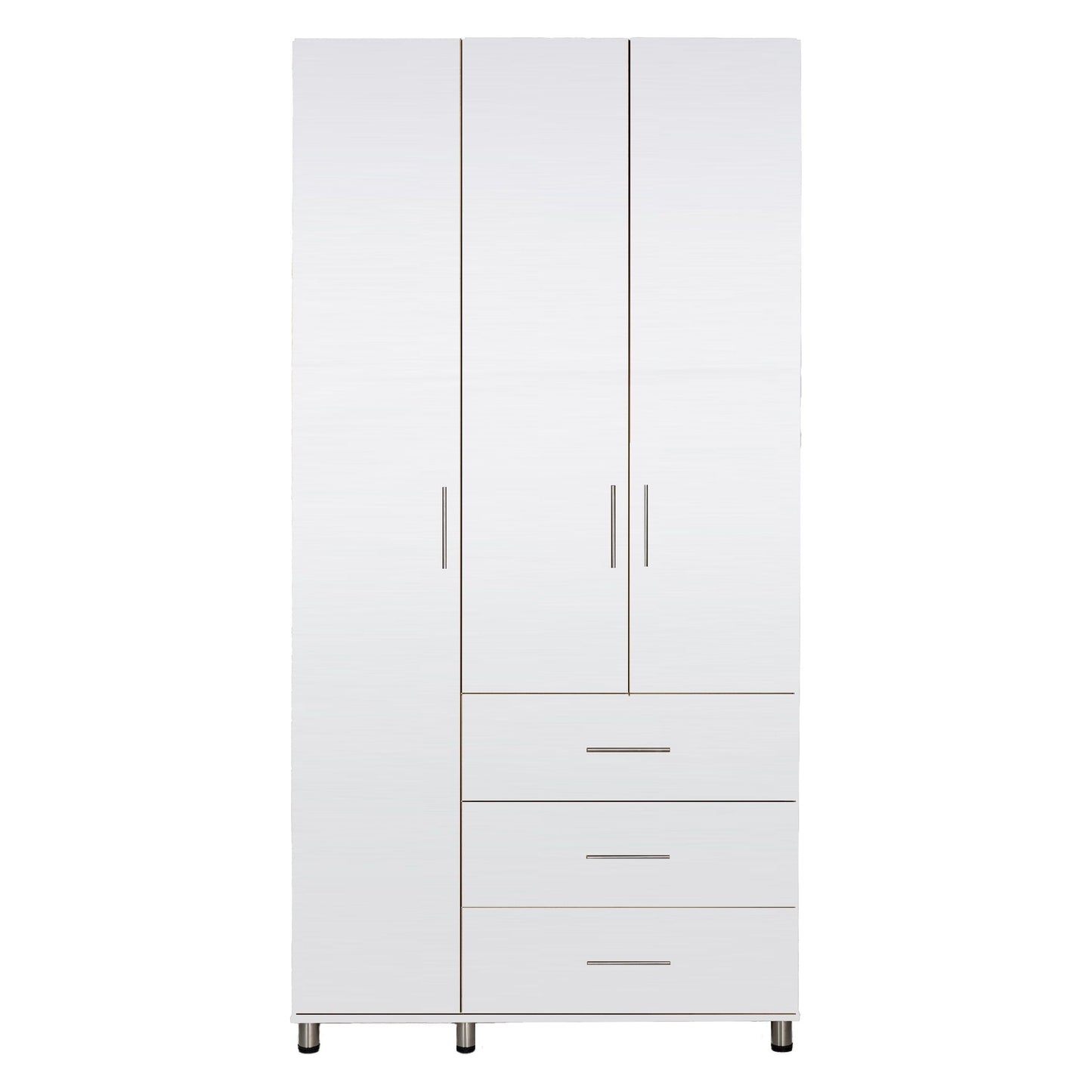 ארון אלון 3 דלתות + 3 מגירות לבן