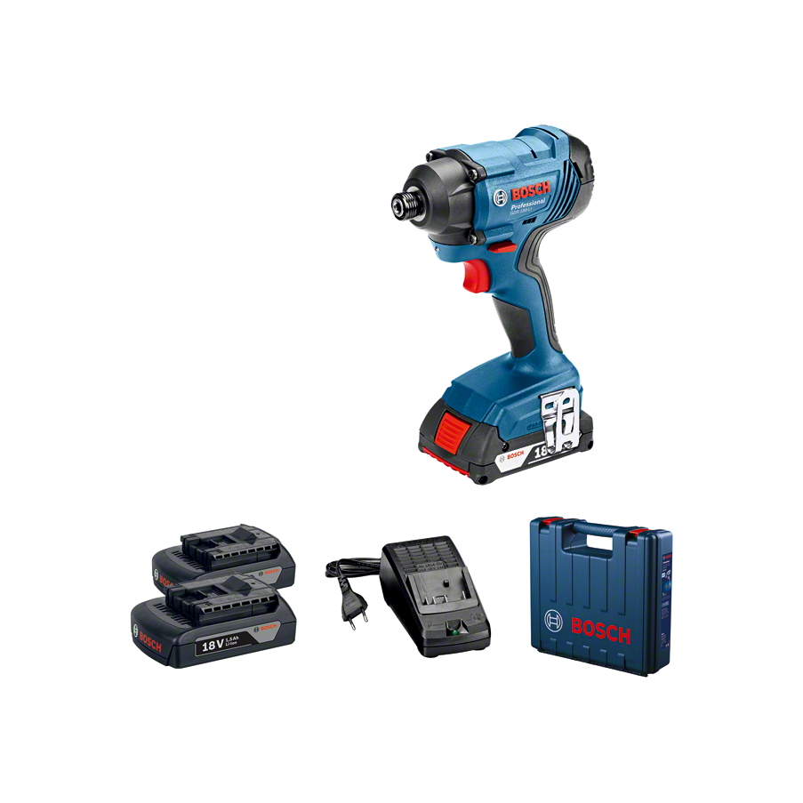 BOSCH - 18V 2AH מברגת אימפקט מקצועית + 2 סוללות