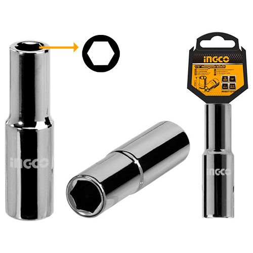 בוקסה עמוקה 1/2 כרום ונדיום, 24 ממ, Ingco