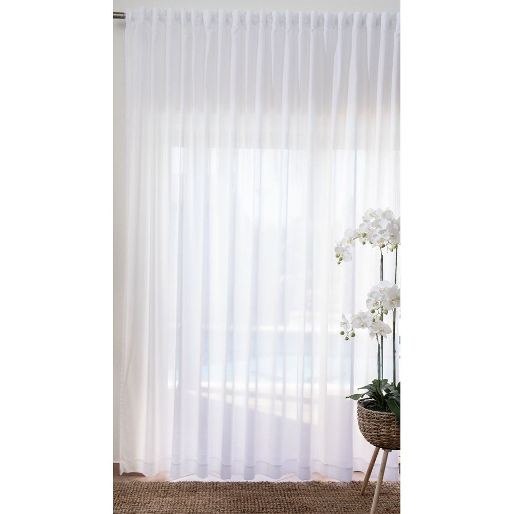 וילון לסלון דגם לובר קרפ 160*140 שמנת