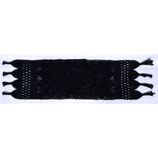 ראנר לשולחן ארוג 150*40 100% כותנה שחור