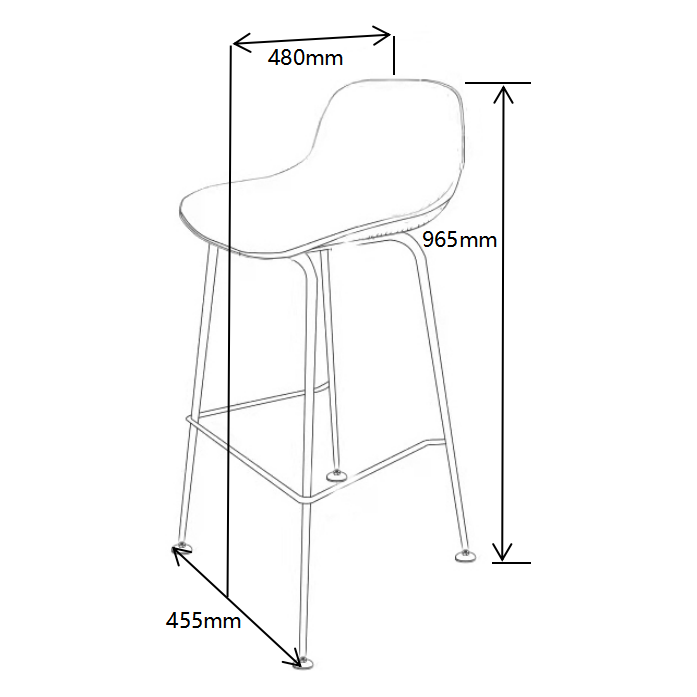 כיסא בר מעוצב, דגם אורי ורוד