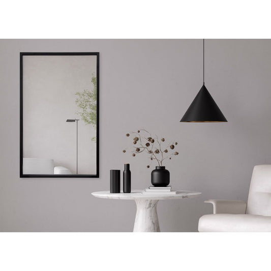 מראה מלבנית מסגרת שחורה 48*75