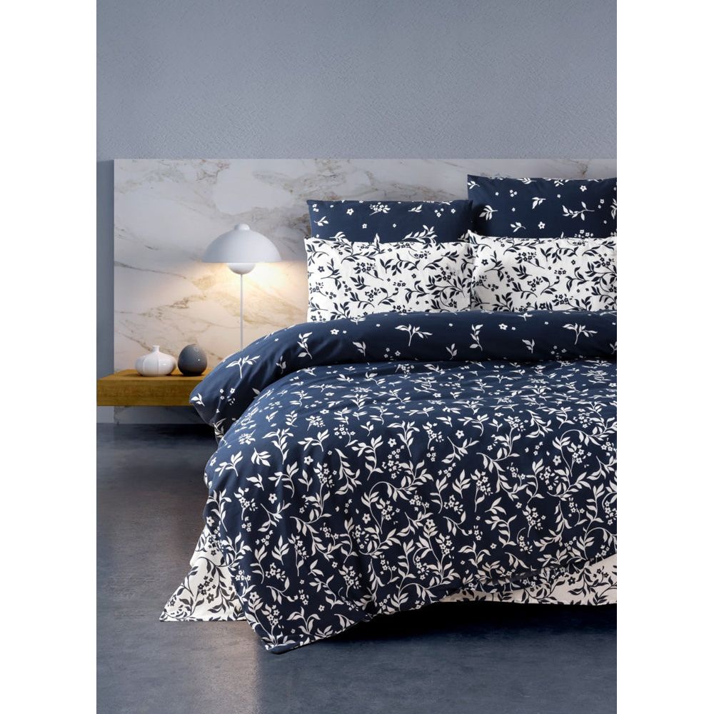 מערכת קיץ למיטה וחצי 120/200 + שמיכת קיץ דו צדדית 200*150 דגם רומנטיק כחול