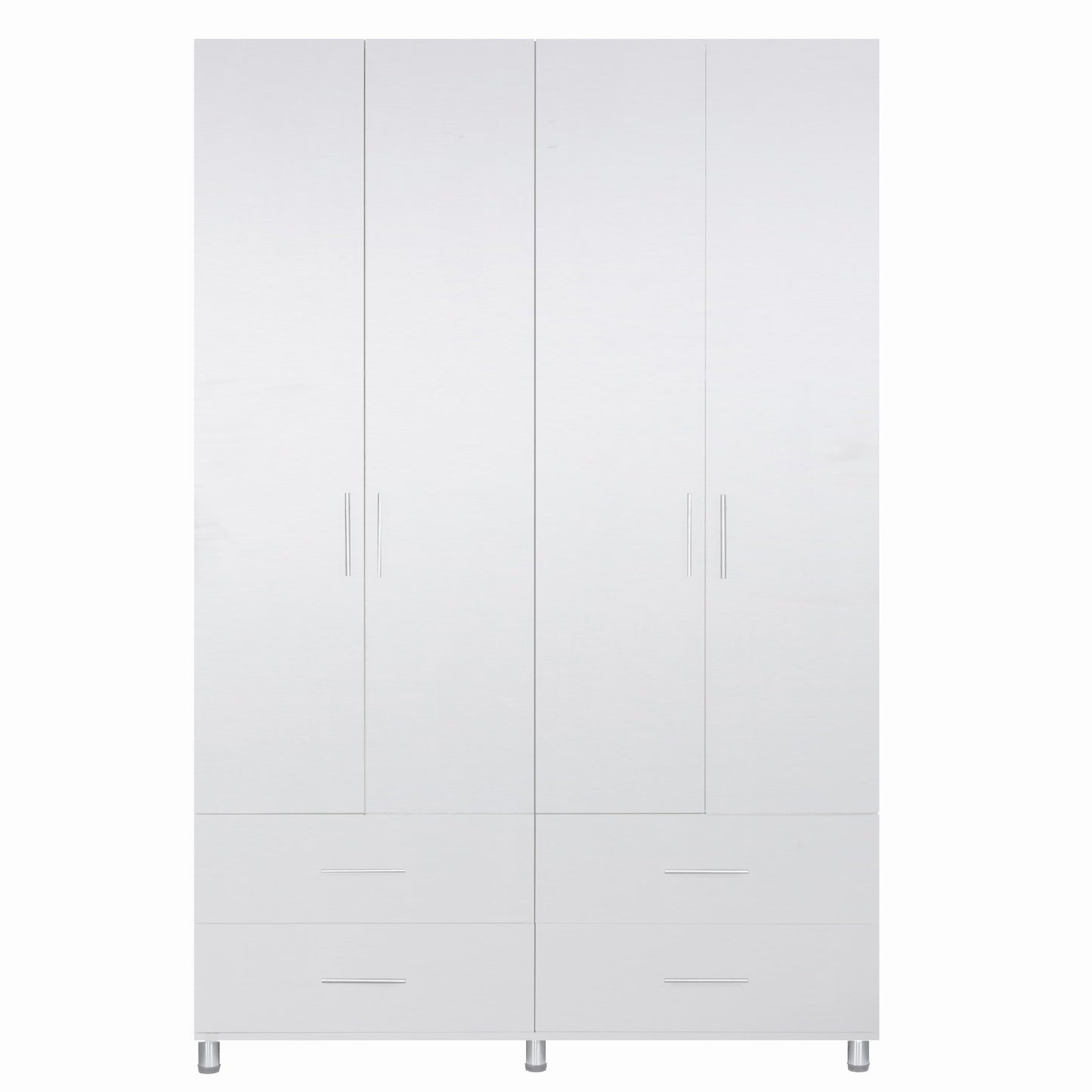 ארון בגדים מיטל 4 דל 4 מג רחבות לבן