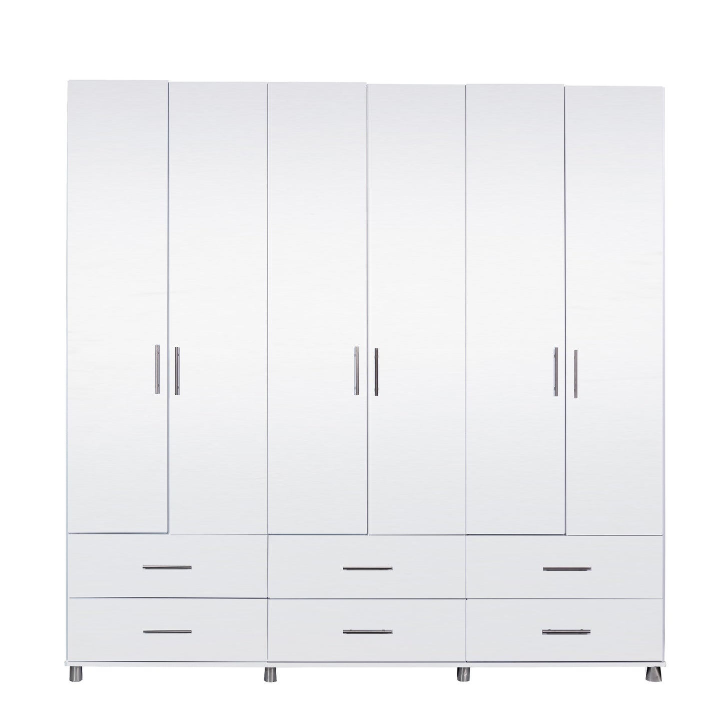 ארון בגדים מיטל 6 דל 6 מג רחבות לבן