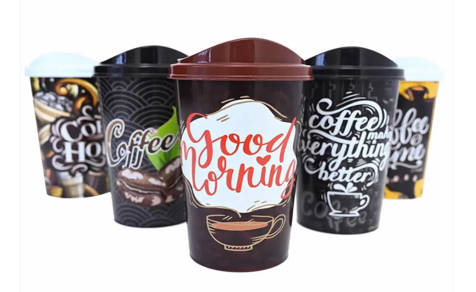 שלוש יח' כוס קפה פלסטיק