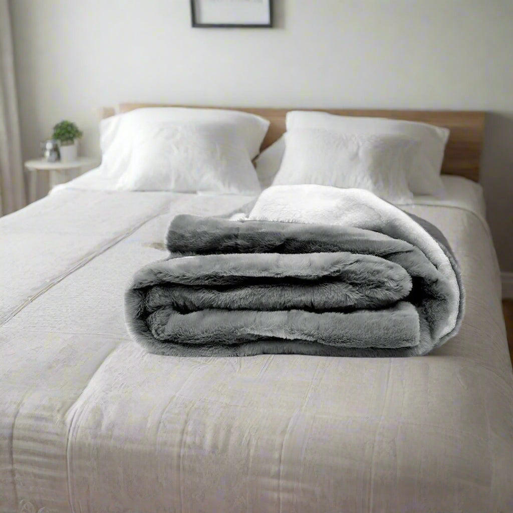 שמיכת פינוק צמר שרפה 150*200 ס"מ עבה במיוחד