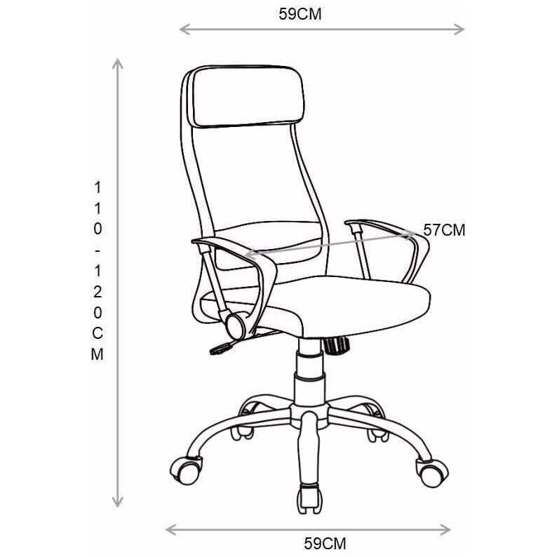 כיסא מנהלים פריז אפור כהה