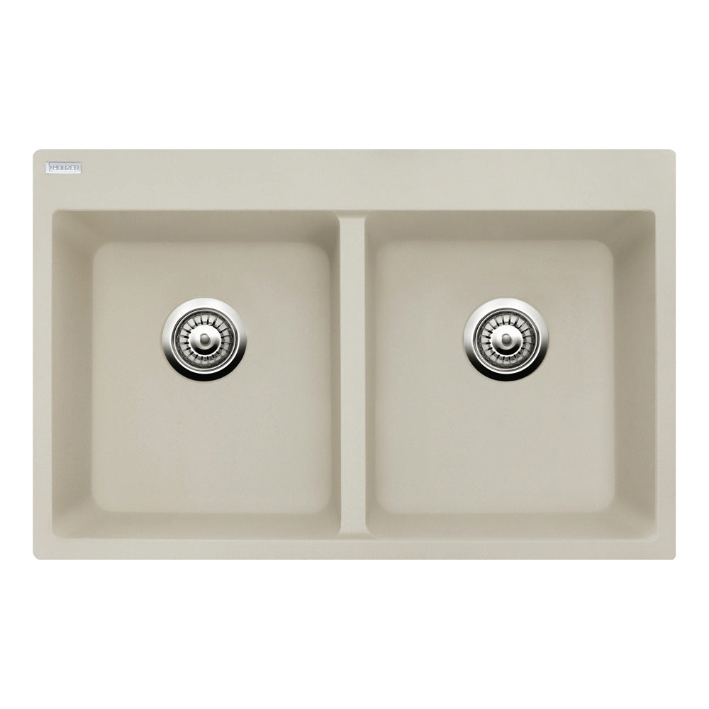 כיור מטבח אוניקס 80 גרניט בצבע לבן