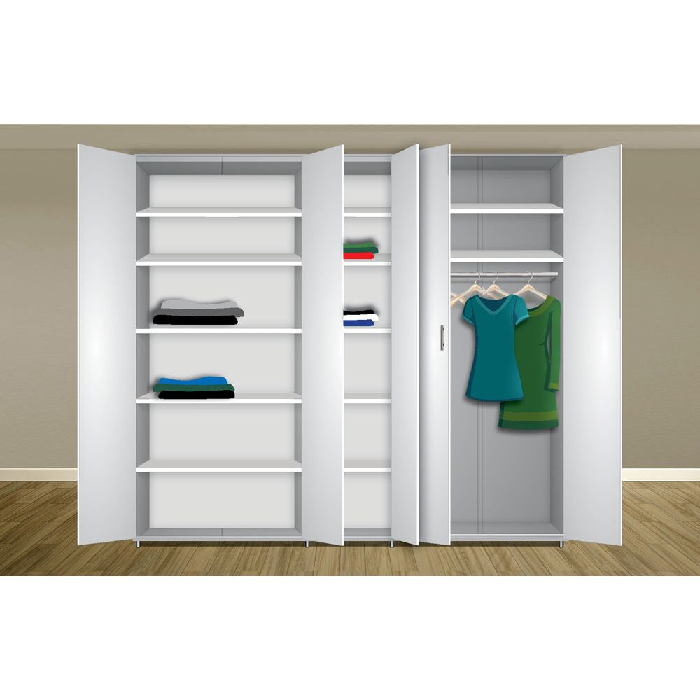 ארון עמי 5 דלת עץ מולבן