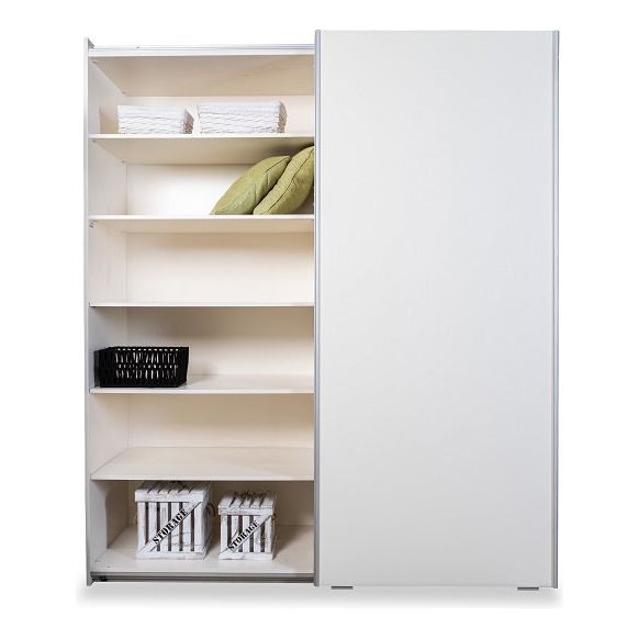 ארון בגדים הזזה רחף שמנת היי גלוס 237*200 ס"מ