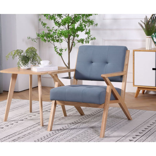 כורסא מעוצבת מעץ מלא MSH-10-12-BLUE צבע