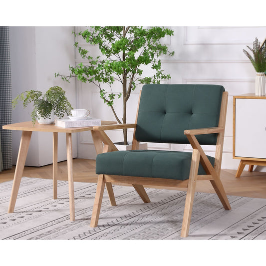 כורסא מעוצבת מעץ מלא  MSH-10-12-GREEN צב
