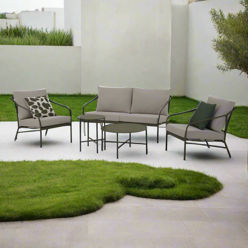 מערכת ישיבה  מירנדה 5 חלקים מתכת