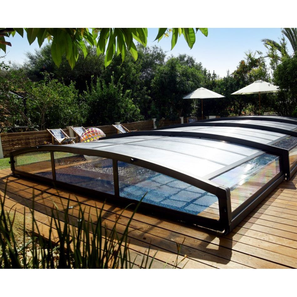 קירוי בריכה טלסקופי קשיח Majorca