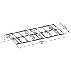 גגון Bordeaux לבן כפול דופן 1.4X4.5
