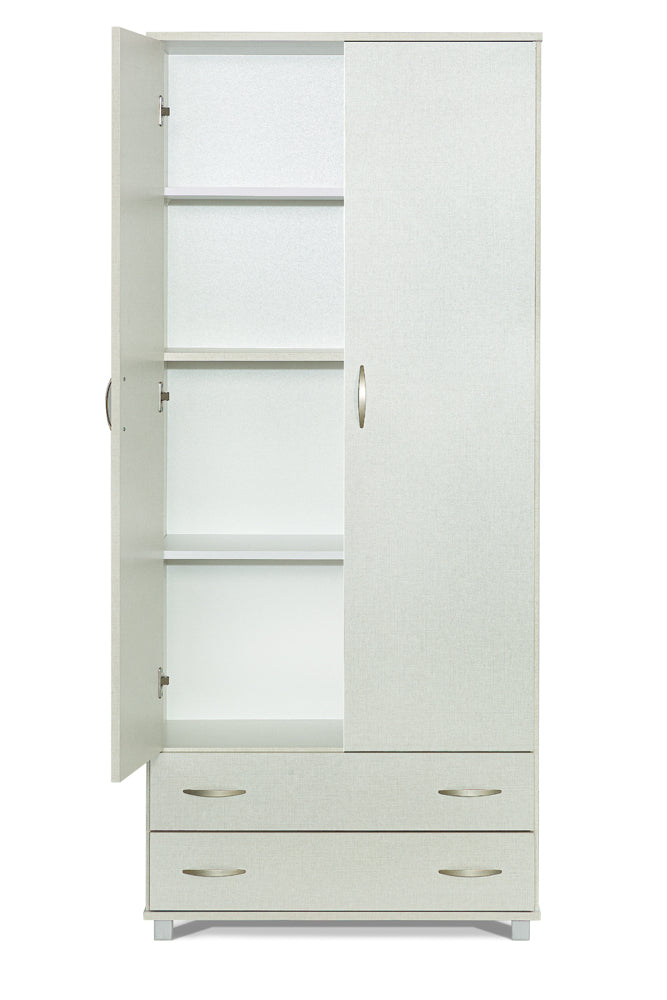 ארון 2 דלתות + שתי מגירות צבע פשתן