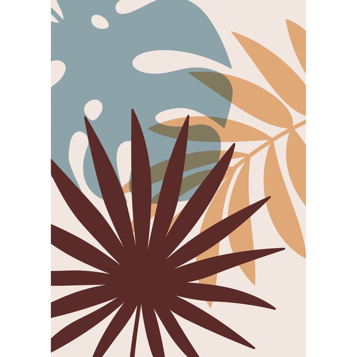 תמונת קנבס עלים בצבעים 50*70 ס"מ