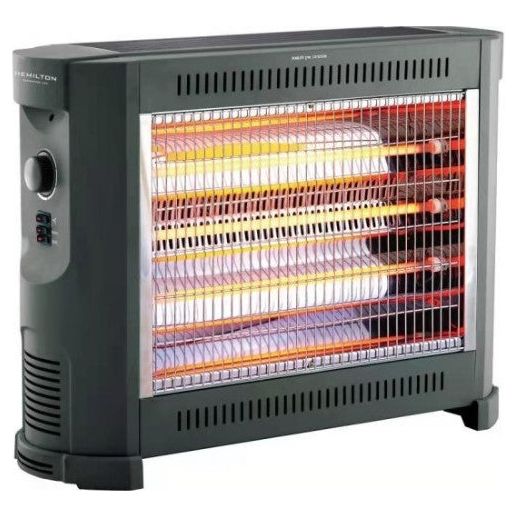 תנור חימום 3+1 קוורץ 2500W שחור דגם HEM-958 מבית HEMILTON