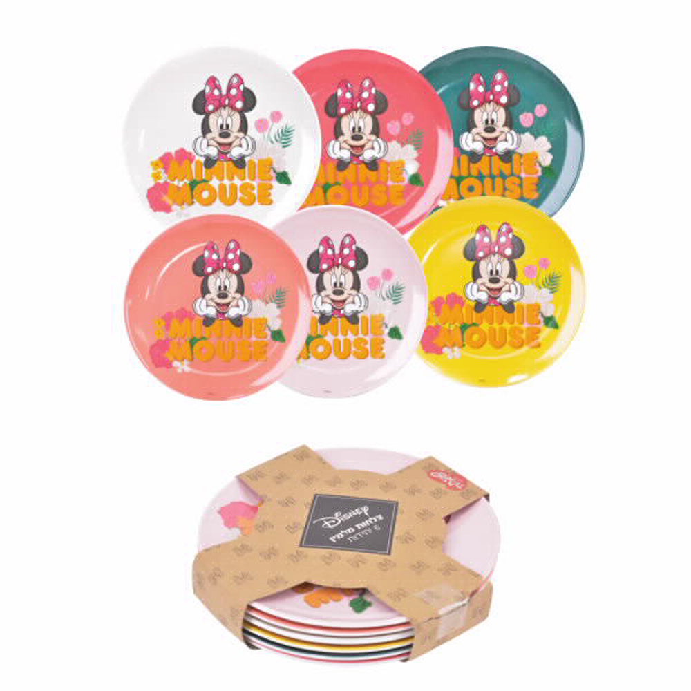 סט 6 צלחות מלמין עם חבק מיני מאוס