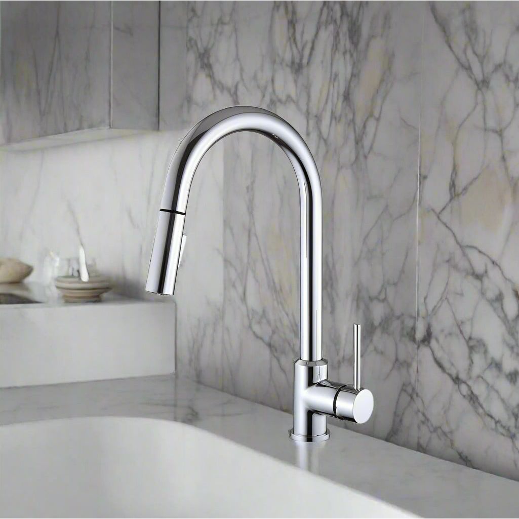 ברז מטבח נשלף קינאי ניקל