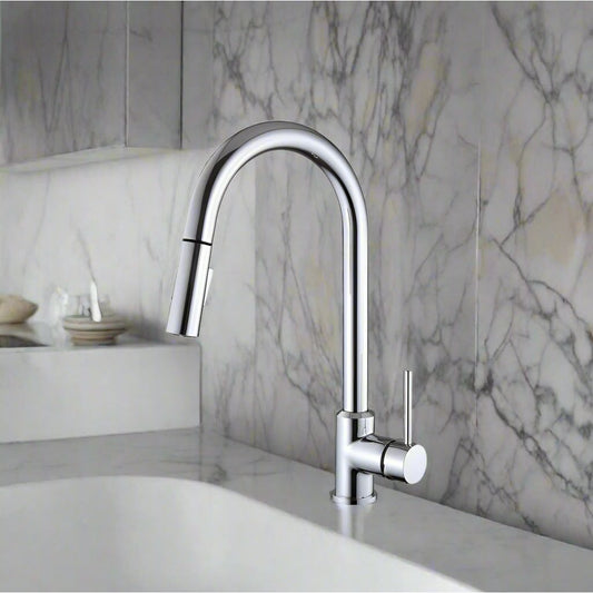 ברז מטבח נשלף קינאי ניקל