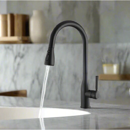 ברז מטבח נשלף יוקון שחור