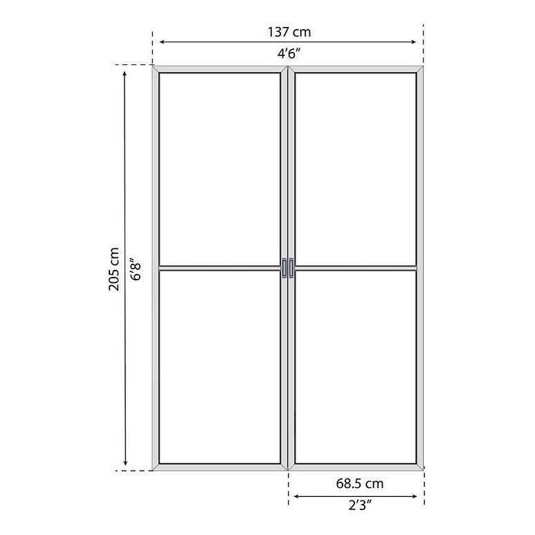 דלתות רשת אפורות למוצרי פלרם