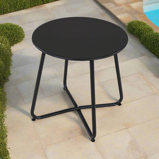 שולחן עגול מעוצב שחור בלפורט GIARDINO