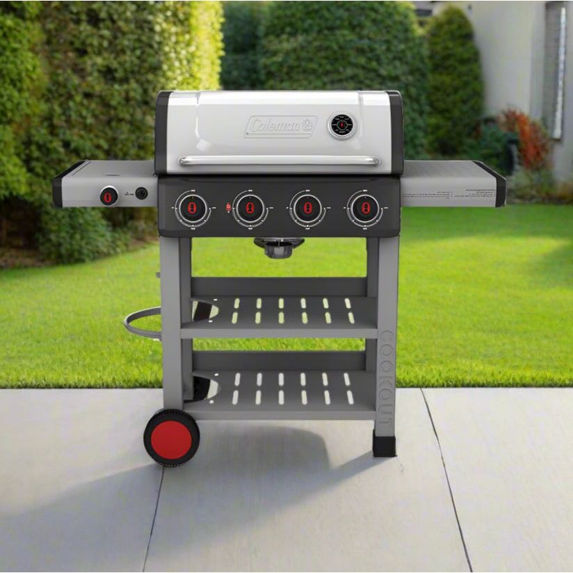 גריל גז קוק אאוט 4 מבערים+ כירת צד קולמן
