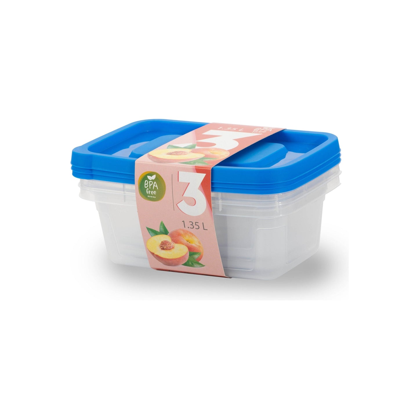 סט 3 קופסאות מלבן 1.35 ליטר