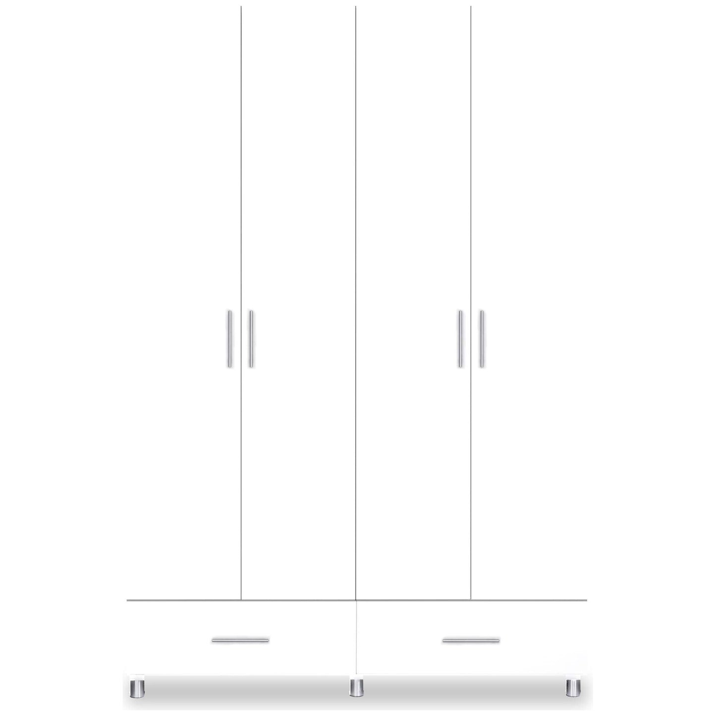 ארון הילה 4 דלתות ו זוג מגירות לבן